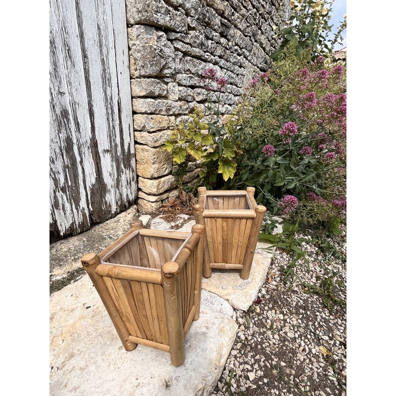 Duo de caches pots en bambou